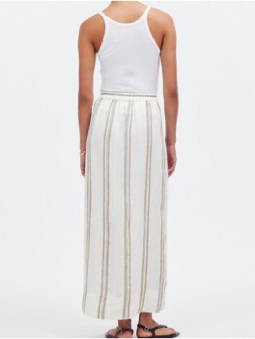 A New Day striped linen-blend column maxi skirt Size Med - Picture 2 of 9